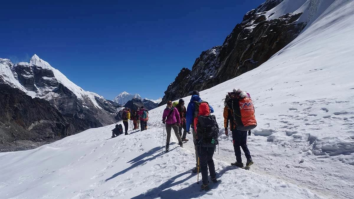 Stunning snowy view seen during the Three Pass