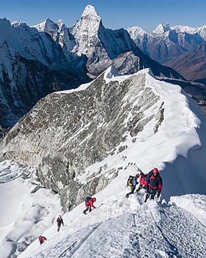 Climbing Route to Island Peak